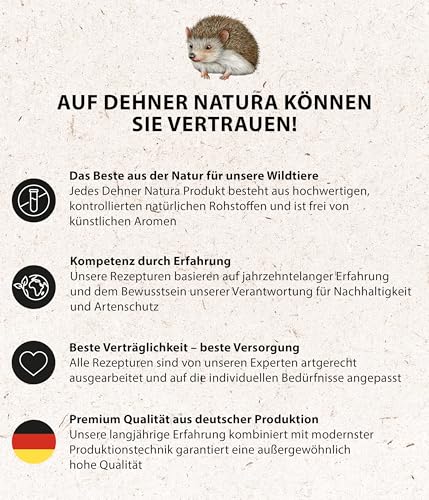 Dehner Natura Igel-Menü | artgerechtes Igelfutter, Nassfutter, vollwertiges Alleinfutter, Spezialfutter | Ganzjahresfütterung, Überwinterung | proteinreich | 16 x 100 g