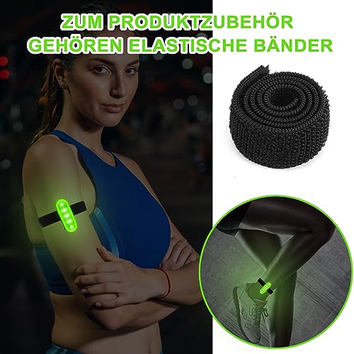 LED Blinklicht Sicherheitslicht USB Aufladbar - 2er Sicherheit Licht Set für Kinder Schulranzen Nachtläufer Bergsteiger Hund Leuchtanhänger mit Clip - Dauerlicht und Blinklicht 3 Modes
