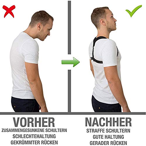 Miniatura 5 de Para hombres y mujeresenderezador de espalda ajustable y proporciona alivio del dolor del cuelloespalda y hombro superior de la espalda para soporte