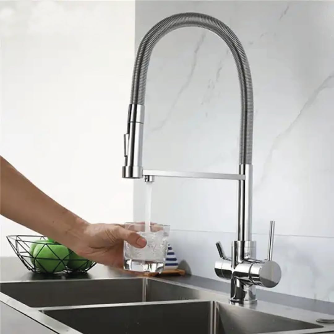Shurity 460 Rubinetto da cucina con Doccetta 4 vie 3/8” (Nero)