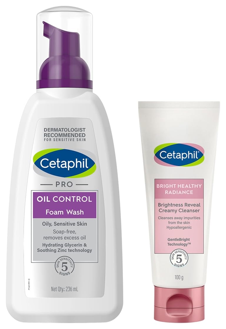 Brightness Reveal Creamy Cleanser - 100 g Brightening Face Wash for Uneven Skin Tone Niacinamide Sea Daffodil Fragrance Free PRO Oil Control Foam Face Wash for Acne & Oily Prone Skin 236ml