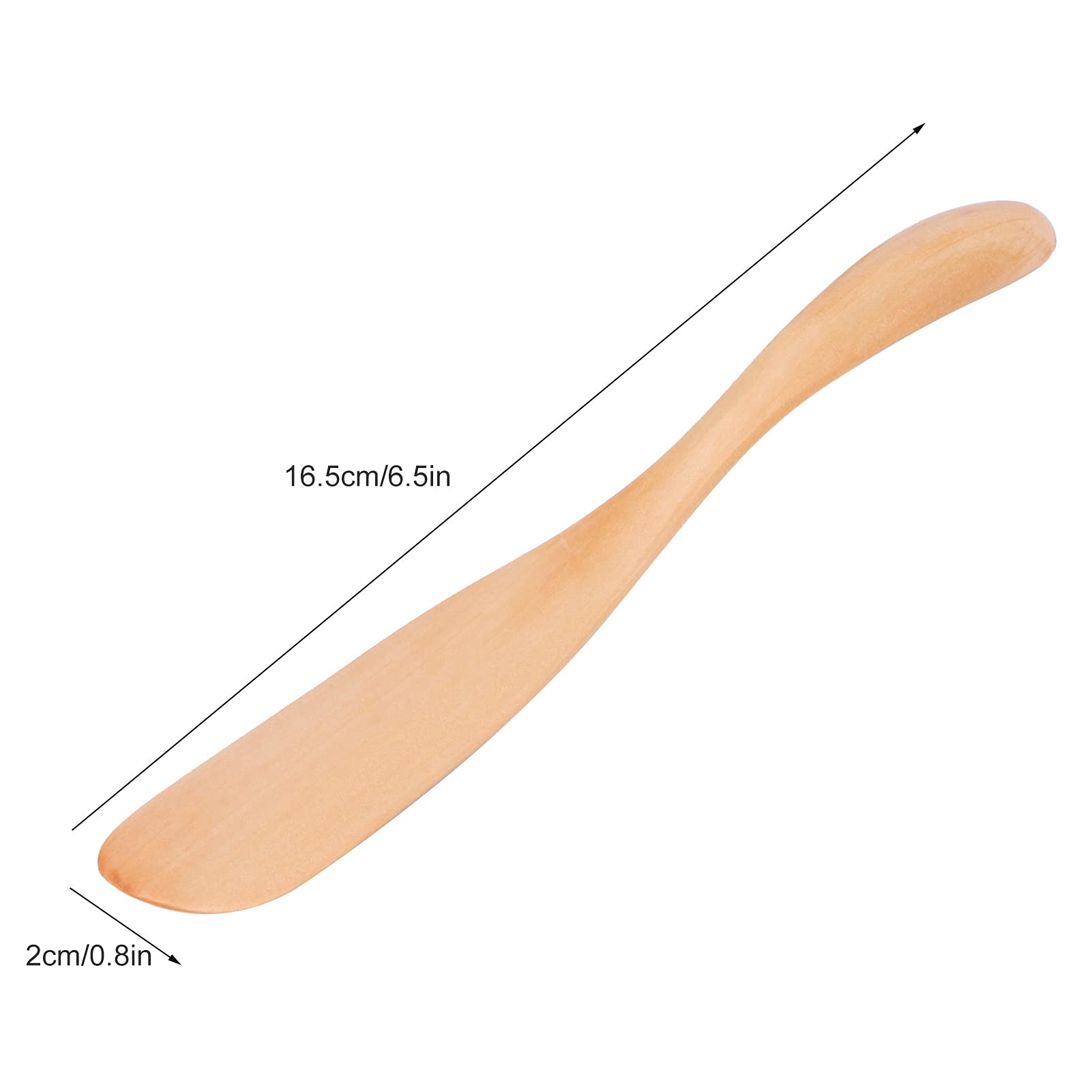 QANYEGN 5Pcs Wooden Buer Knife, Japanese Jam Cheese Spreader Tableware for Home Kitchen, Cake Jam Kitchen Gadget