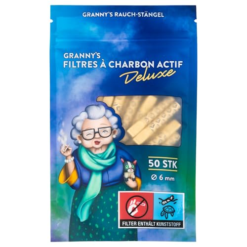 Granny's Deluxe Kit de 50 filtres à charbon actif | Ø 6 mm | Filtre à charbon actif hybride | Pas de colmatage | Filtre à charbon pour auto-rotateurs |...
