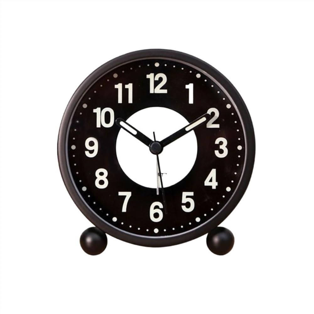 J9V4G6S3B5 Desk Clock Kids Bedside Silent Alarm Clock Creative Desktop Luminous Big Volume Bell Living Room Bedroom Study Ornaments analogue alarm clock