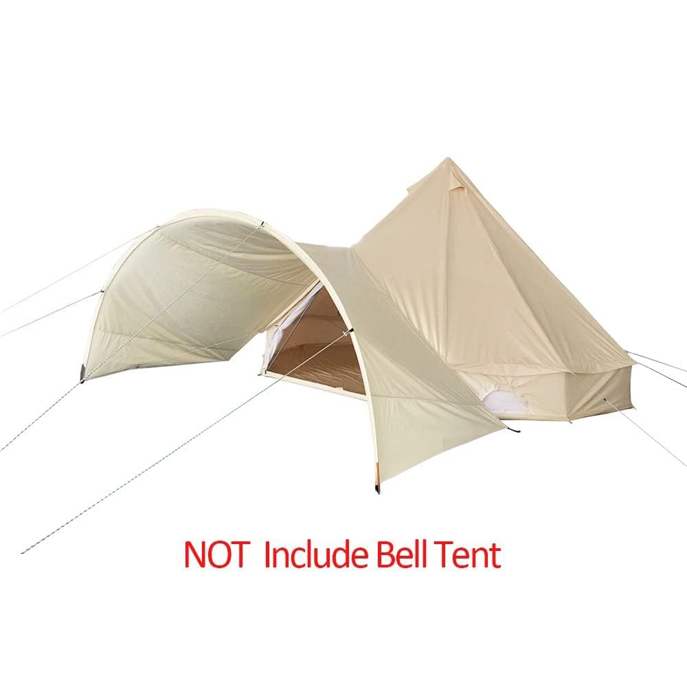 Tenda da Campeggio, Tenda a Campana, Tenda da Sole, Tenda da Esterno, Parasole, Telo per Campeggio, Escursionismo, Spiaggia, Viaggio, Festa, Beige, 3 m, 4 m, 5 m, 6 m, Accessorio p