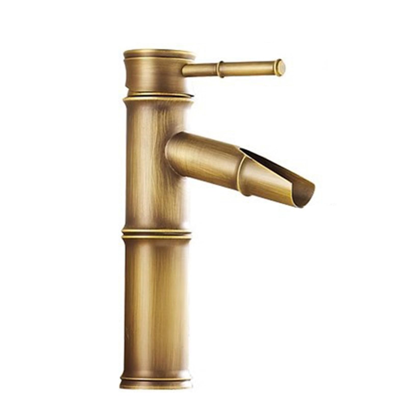 ANVLOJRIH Bathroom Sink Taps Basin Mixer Tap Waterfall Sink Tap Antique Antique Waterfall Taps Antique Brass Single Lever Mono Basin Mixer Tap-Low