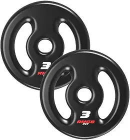 Rmg8 Fit - PAR ANILHA 3KG EMBORRACHADA PRETO