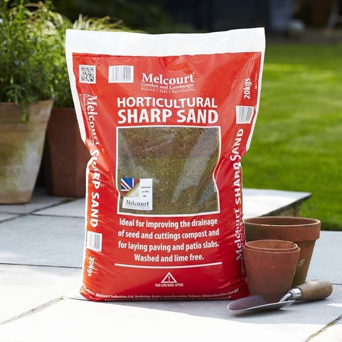 Horticultural Sharp Sand 20L – Gritty Potting & Planting Sand for Improved Drainage, Soil Conditioning, Seeds, Cuttings & Garden Use