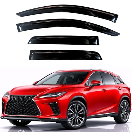 Image of KPY Rain Guards Fit for 2023-2026 Lexus RX350 RX350h RX500h, Out-Channel Window Visors Vent Wind Deflectors 4PC, Car Accessories for 23-26 Lexus RX Series