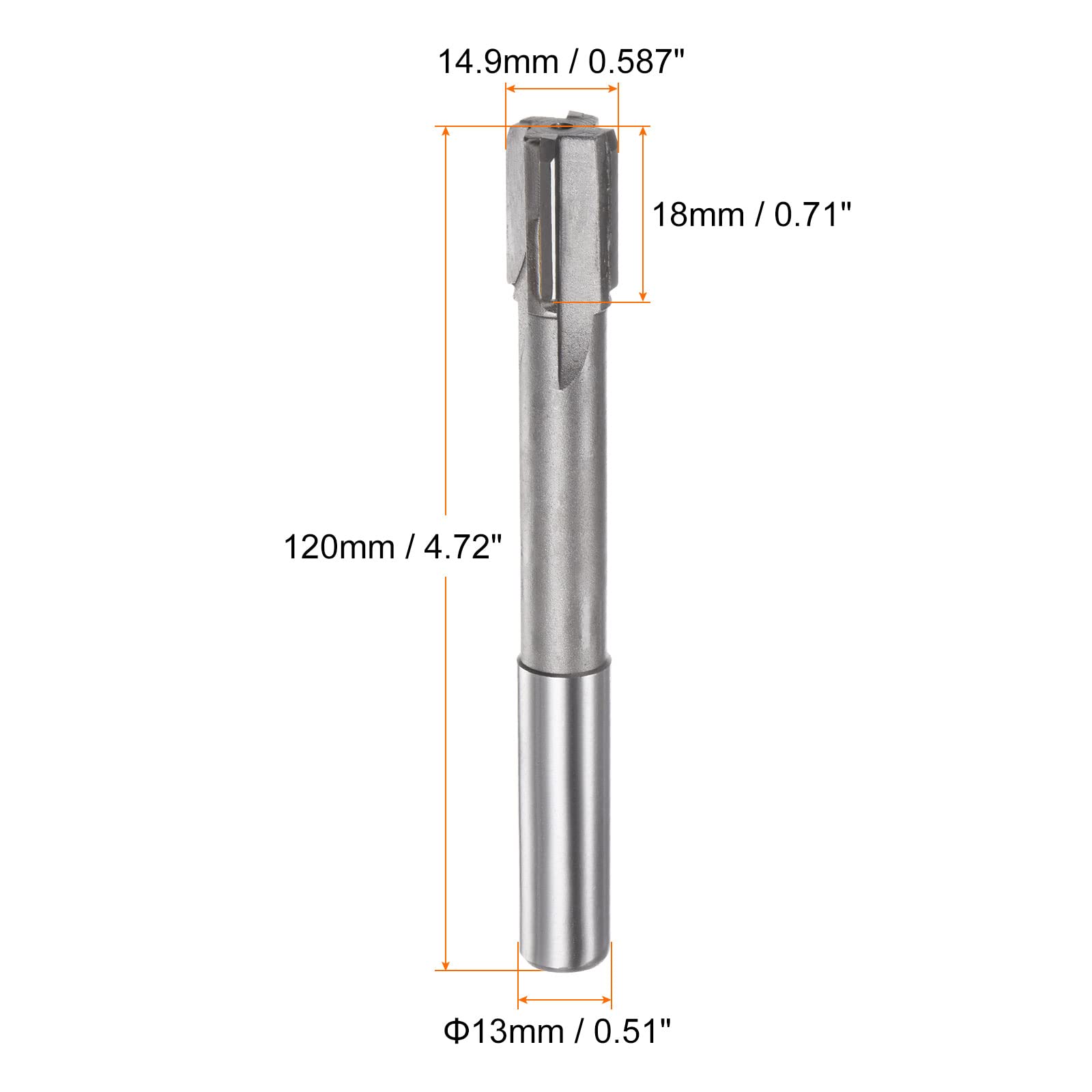 Uxcell Chuck Reibahle H7 – 16x200mm, Hartmetallspitze, Schnellstahl