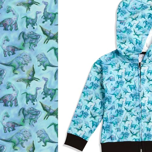 Girls Dinosaur Hoodie – Soft, Lightweight Zip Jacket with Original Dino Art – Toddler to Youth Sizes2
