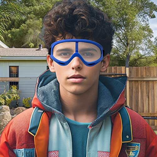 Toyer 4 Pack Protective Goggles/Safety Glasses/Motorcycle Eyewear with Bandanas - Compatible with Nerf Game Battle for Kids (Red+Blue) - Image 4