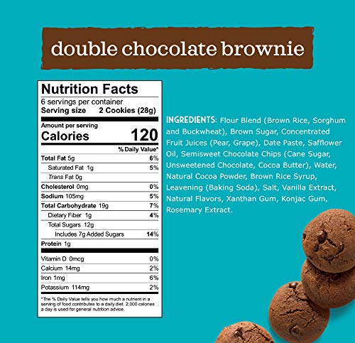 Enjoy Life Double Chocolate Brownie Soft Baked Cookies, Soy Free, Dairy Free, Non GMO, Gluten Free, Vegan, Nut Free Cookies, 6 Boxes, Bulk Cookies, 6 Ounce (Pack of 6) - Thumbnail 7