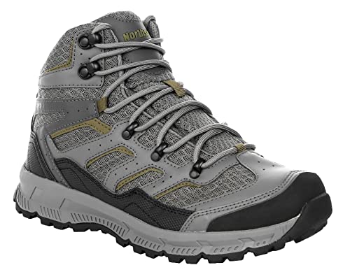 Northside Mens Croswell Mid Hiking Boots - Black/Olive, Size 11