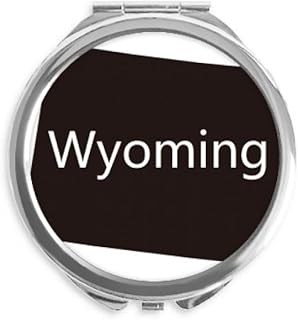 Wyong The United States Of America Hand Compact Mirror Round Portable Pocket Glass