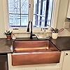 Lange Copper 32"Farmhouse Apron Kitchen Sink and Care Kit, Single Bowl