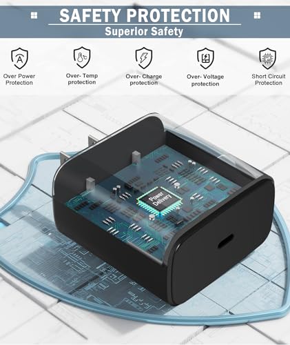 SZGUDULO 45W Super Fast Charger 10FT USB C Charger for Samsung Galaxy-Black - image 6