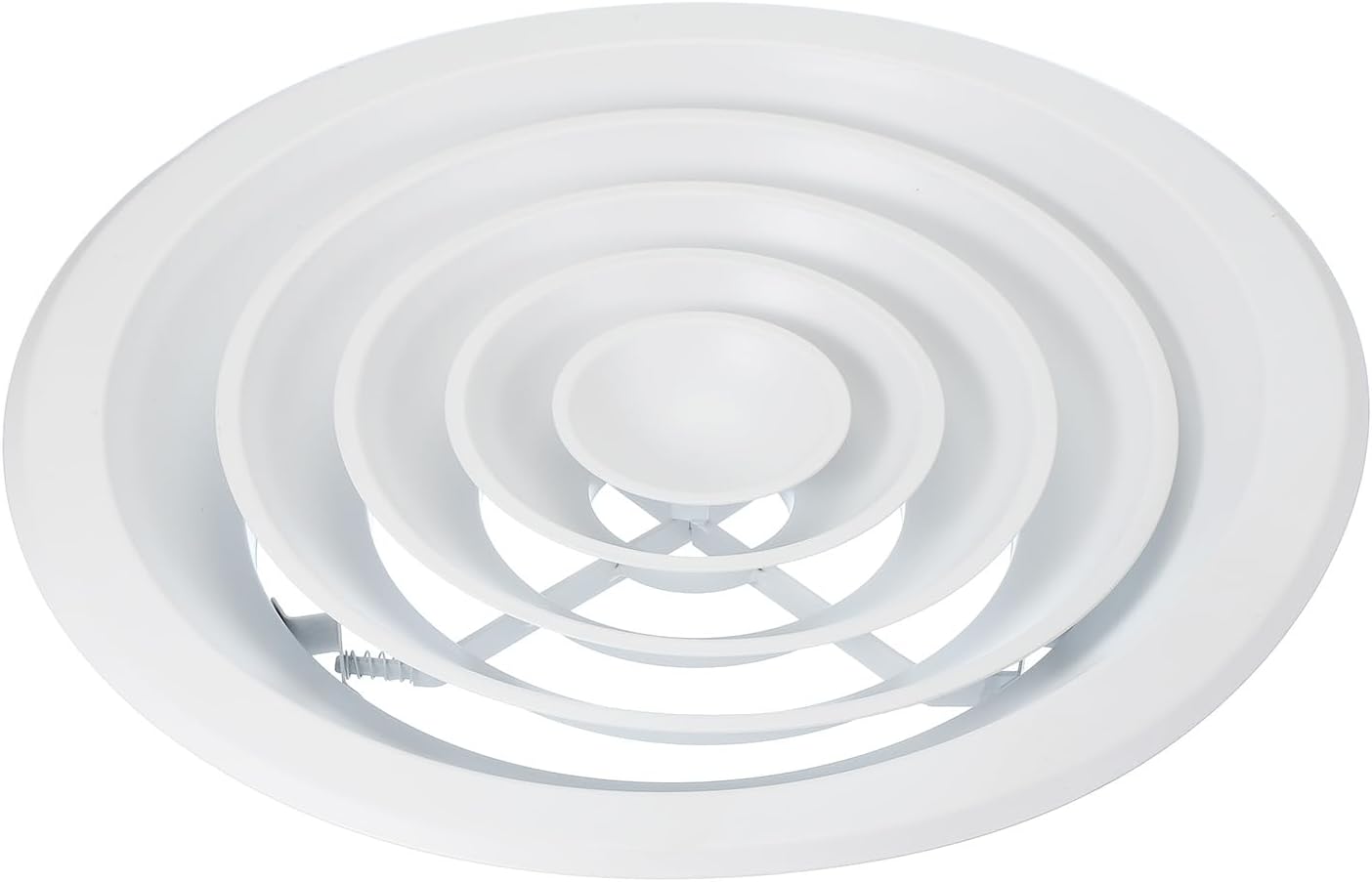 PATIKIL 12" Round Air Vent, Aluminum Ceiling Diffuser Air Supply or Exhaust Ventilation HVAC Air Conditioning Duct Covers for Home Office Warehouse, White 15 Inch