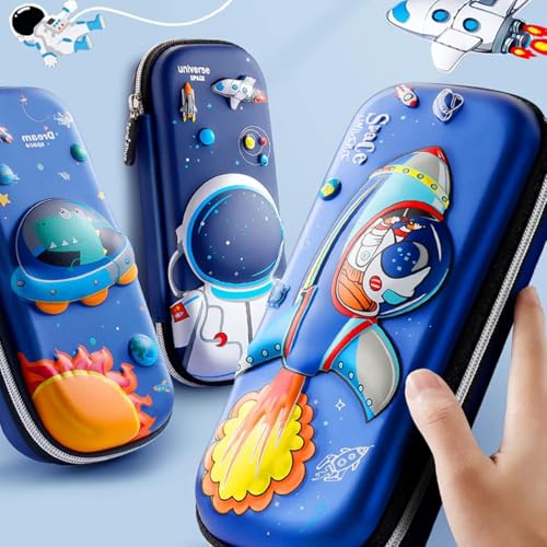 Image of M2K HUB 3D Cover Eva Space Astronaut Theme Pencil Case Large Capacity Pencil Pouch Bag for Kids,Compass School Pouch Premium Stylish Pen Holder (Pencil Pouch)