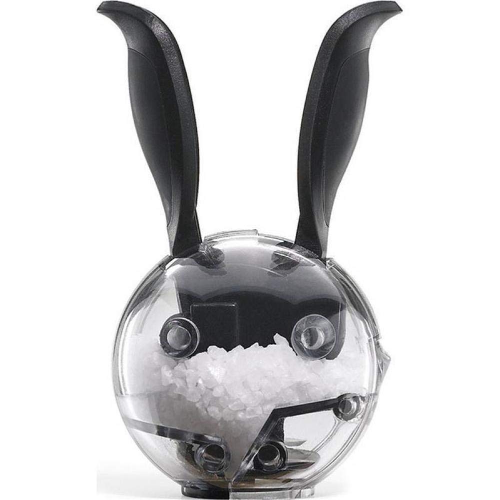 Lankater Black Durable Rabbit -Type Salt Shaker Pepper Mill Grinder Acrylic Grinder