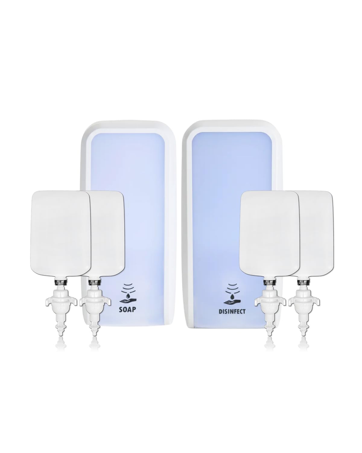 Set Cosmos Handhygiene Sensor Komplettset Weiß | Berührungsloses Cosmos Handhygiene-Komplettset mit Sensor-Spendern, 4 Kartuschen und bis zu 7.000 Anwendungen