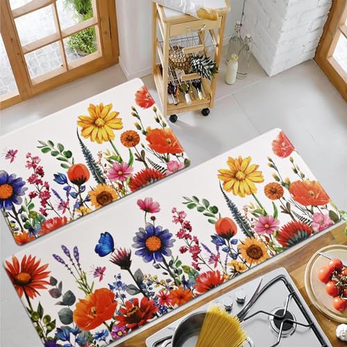 Aspmiz Spring Floral Kitchen Mats For Floor thumb #6