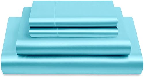 Vista 119 de Vonty Satin Sheets King Silky Soft Satin Bed Sheets Amber Beige Sheet Set, 1 Deep Pocket Fitted Sheet + 1 Flat Sheet + 2 Pillowcases