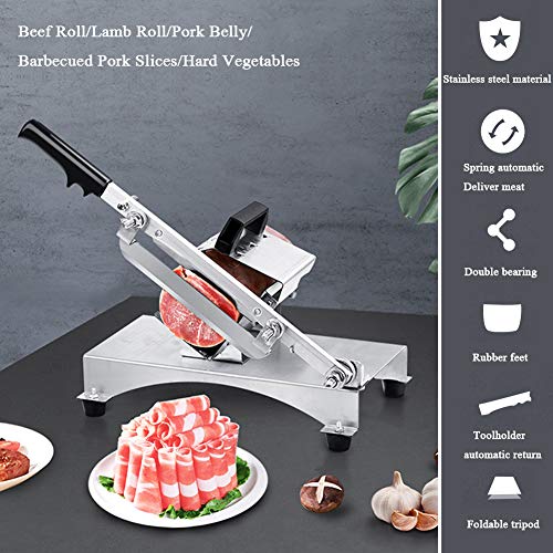 for Home Or Commercial Use,Manual Meat Cutter Frozen, Small Home Commercial Cleavers, Suitable for Beef Lamb Rolls, Barbecued Meat Slices and Hard Vegetable - Image 3