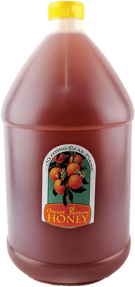 Pure All Natural Grade A Genuine Orange Blossom Honey 1 Gallon Loop Handle Jug Direct From The Beekeepers