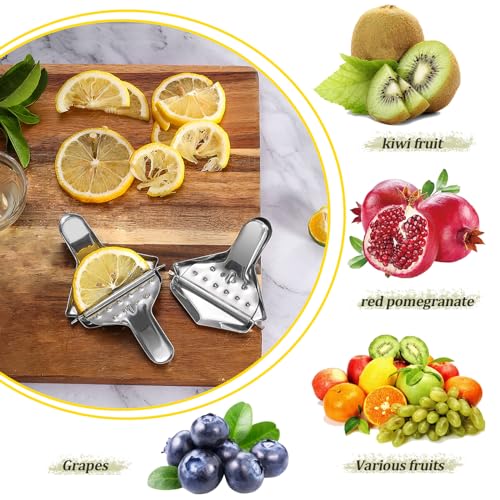 inox Presse Citron Manuel 6 pièces Presse Citron inox Presse Agrume Manuel Très Résistant pour Presse Pastèque,Citron,Pêche,Mangue et autres Fruits – Image 5