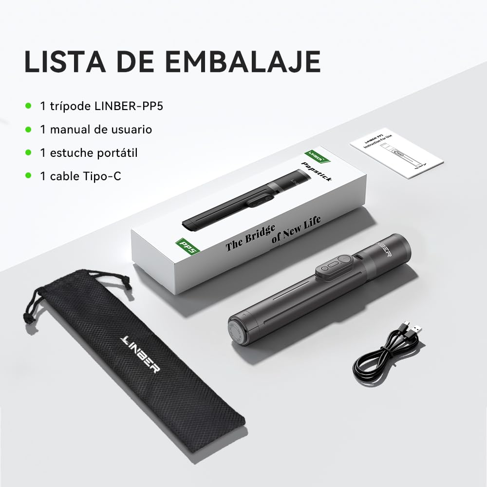 Trípode Selfie Auto Open 160 cm para móvil