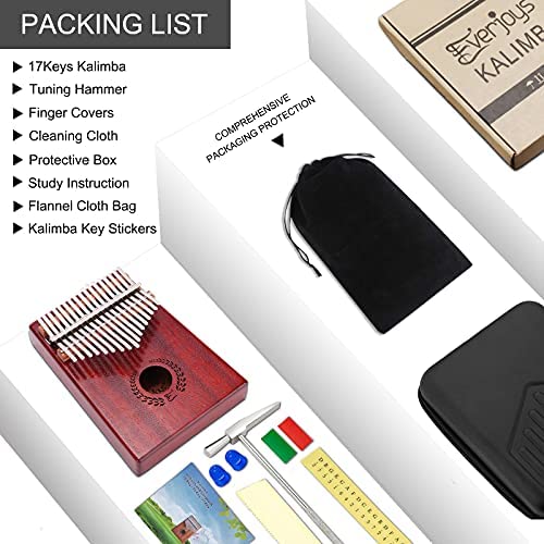 Kalimba Piano à pouce 17 touches, piano portable Mbira avec étui de protection, kit tout-en-un, livre de chansons rapide… - Les Beatles, Paul McCartney, John Lennon, RIngo Starr, George Harrison Kalimba Piano à pouce 17 touches, piano portable Mbira avec étui de protection, kit tout-en-un, livre de chansons rapide… – Image 3