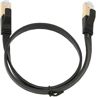 Cuifati Cabo Ethernet Cat 8 50 cm, 40 Gbps 2000 Mhz 26 AWG Cat8 LAN Cabo de Internet, Conector RJ45 banhado a ouro, para roteador, modem, jogos, PS5  