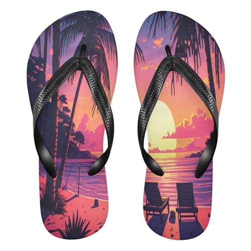 STAYTOP Sunset Beach Flip Flops Sandals of Men's & Women's,Sandals Beach Slippers Shower Slides