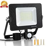 【Ahorro de energía y protección】Mejor calor radiante, el foco del proyector es el uso de una carcasa de aleación de aluminio de buena calidad y varias aletas, es realmente bueno para la radiación de calor. Al mismo tiempo, esta luz led con función de sensor inteligente ahorrará más energía y dinero.