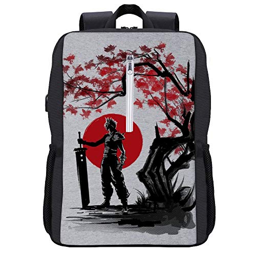 Final Fantasy VII Ex Soldier Under The Sun Mochila para portátil con puerto de carga