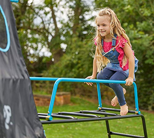 TP Toys Klettergerüst Spielturm Explorer Spielturm Kinder Outdoor Kletterturm Schwarz 306x208x201cm