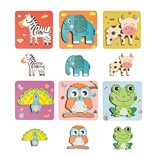 PLUSPLUS パズル 3歳 2歳 1歳 モンテッソーリ toddler toys 子供 木製パズル (動物)