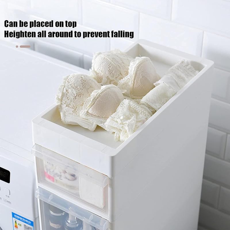 Image of MosQuick 5 layer Sleek Narrow Chest of Drawers Drawer Cabinet for Bathroom Living Room kitchen cabinet Multipurpose Drawers for Storage organizer plastic drawers storage pantry unit for kitchen