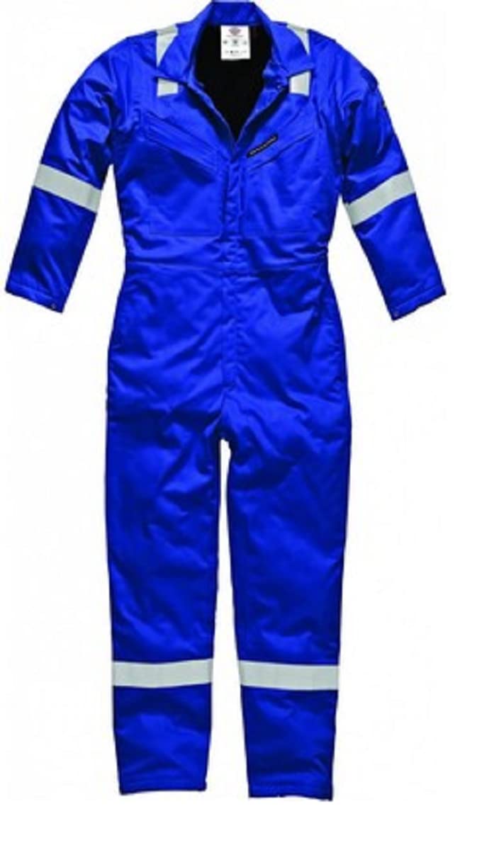 DickiesDickies Padded Coverall Firechief Hi Vis Flame Retardant Overall Warm Quilted Royal Blue FR5030 (52R)
