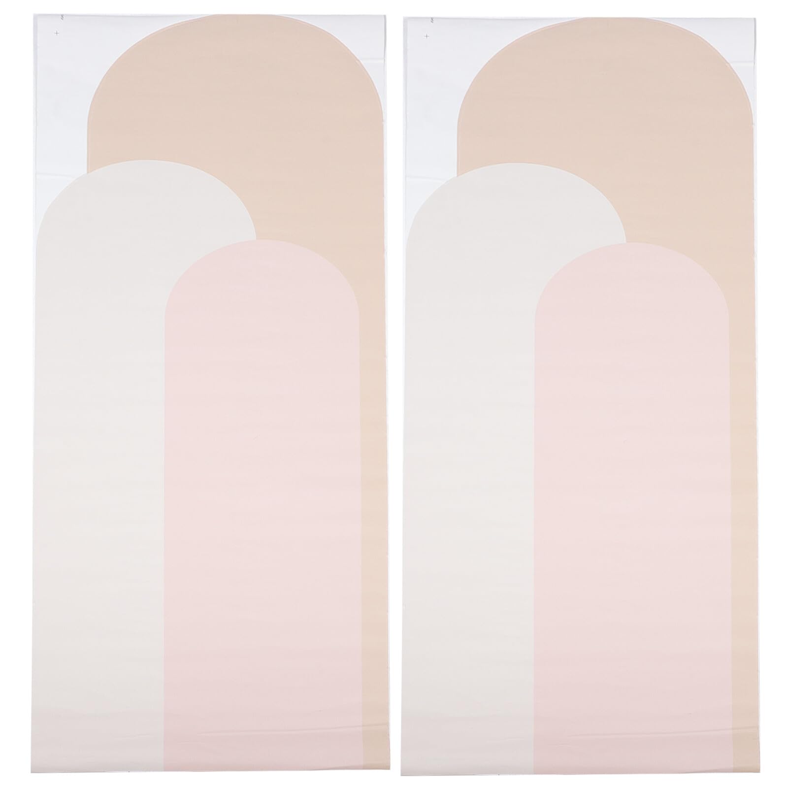 OUNONA Calcomanías de Pared Geométricas Bohemias en Pvc, 2 Piezas, Decoración Fácil de Instalar para Dormitorio y Estudio Diseño de Arco Elegante