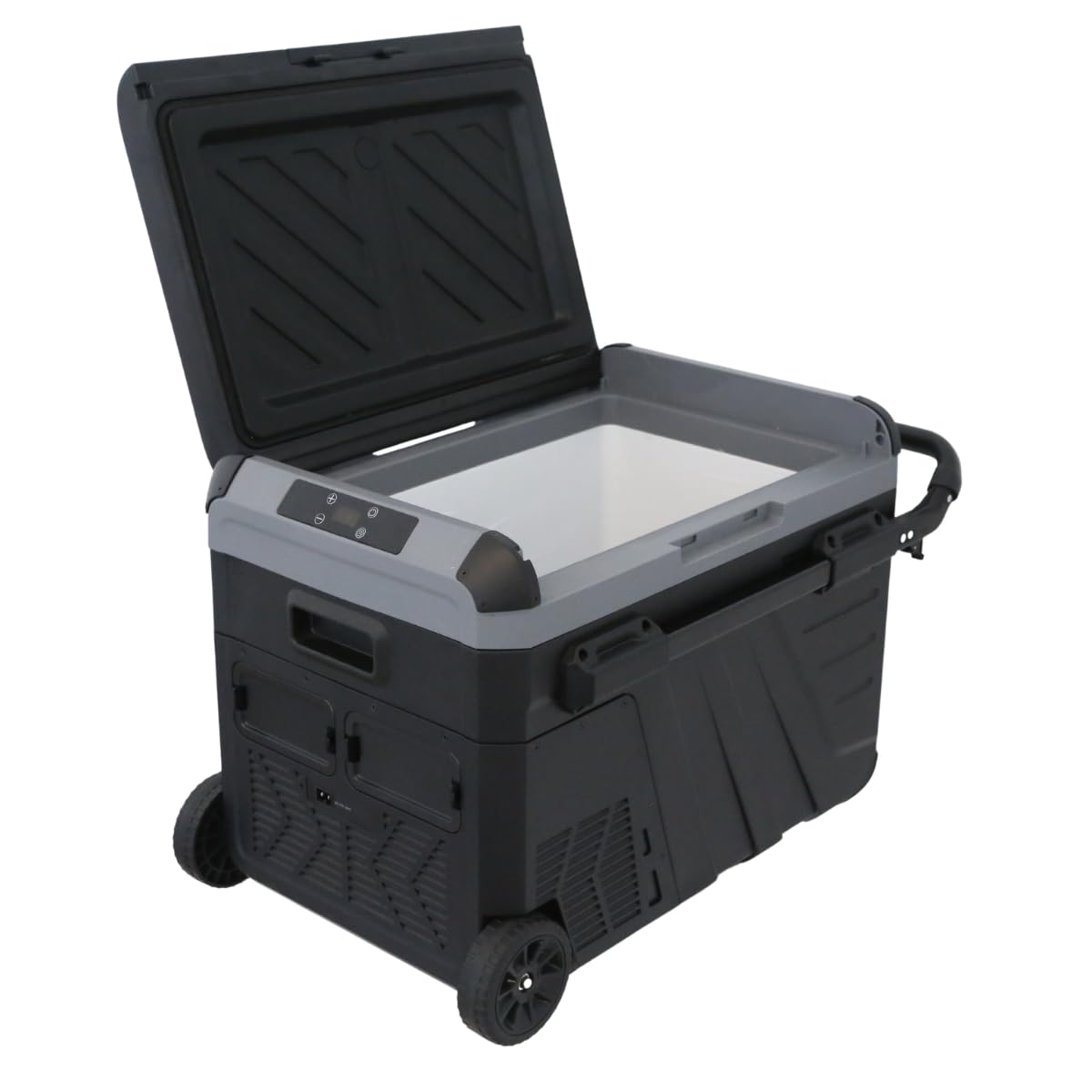 Nevera Portátil Eléctrica 35L con Compresor 12V 220V | para Coche, Furgoneta Camper, Autocaravana, Camión y Camping | Mini Congelador Rígido con Ruedas y Asa