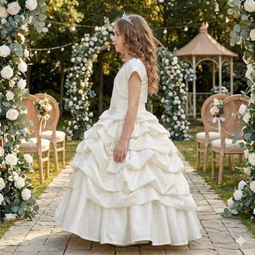 Image of Ripening Baby Girls V-Nack Satin Fit and Flare Trendy & Stylish Designs Kids Long Maxi Dress