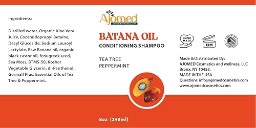 Miniatura 6 de Batana Oil & Sea Moss Hair Shampoo and Conditioner Set- Champú orgánico hecho a mano con aceite de ricino, aloe vera, alholva, romero, árbol de