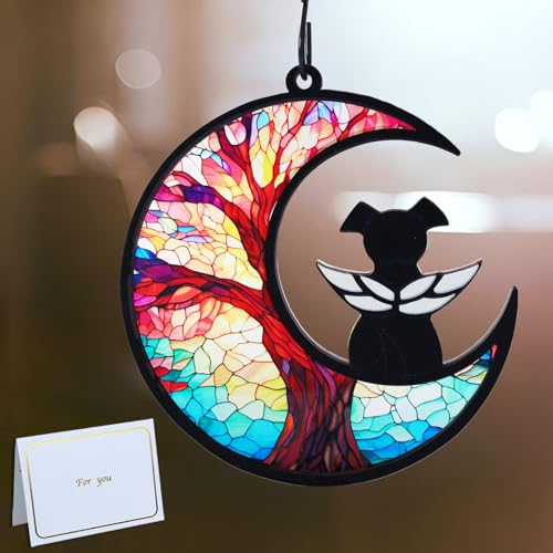Original CCiaga DIY Dog Angel Memorial Suncatcher with Sympathy Card,Memorial Gifts for...