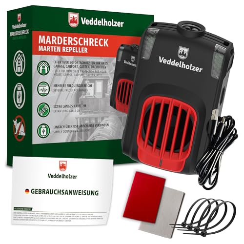 Veddelholzer Marderabwehr mit USB Stecker Ultraschall & LED Blitzlichter für 70m² Marderschreck für Dachboden, Haus, Garage, Carport, Keller, Gartenhütte UVM auf natürliche Weise Marder vertreiben Veddelholzer Marderabwehr mit USB Stecker Ultraschall & LED Blitzlichter für 70m² Marderschreck für Dachboden, Haus, Garage, Carport, Keller, Gartenhütte UVM auf natürliche Weise Marder vertreiben