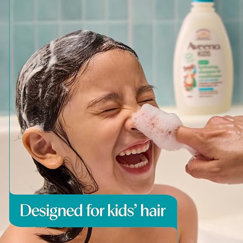 Image of Aveeno Kids Shampoo & Conditioner, Hypoallergenic, 12 fl. oz | Kids Shampoo & Conditioner with Oat Extract, Condition & Detangle Kids Hair, Sensitive Skin and Scalp, Hypoallergenic
