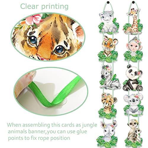 Safari Jungle Animal Party Decorations Welcome Jungle Animals Party Door Signs Safari Theme Birthday Cutouts Banners For Jungle Safari Wild One Animals Baby Shower Supplies #TOP4