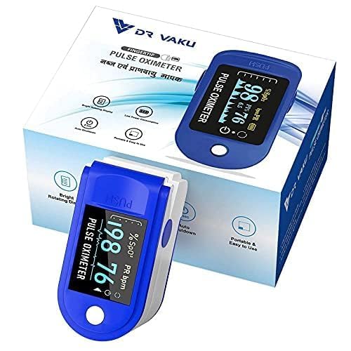 DR VAKU® Swadesi Pulse Oximeter Fingertip, Blood Oxygen Saturation Monitor Fingertip, Blood Oxygen Meter Finger Oximeter Finger with Pulse, with Four Color TFT Screen [Battery Included] – Blue - Image 8 thumbnail