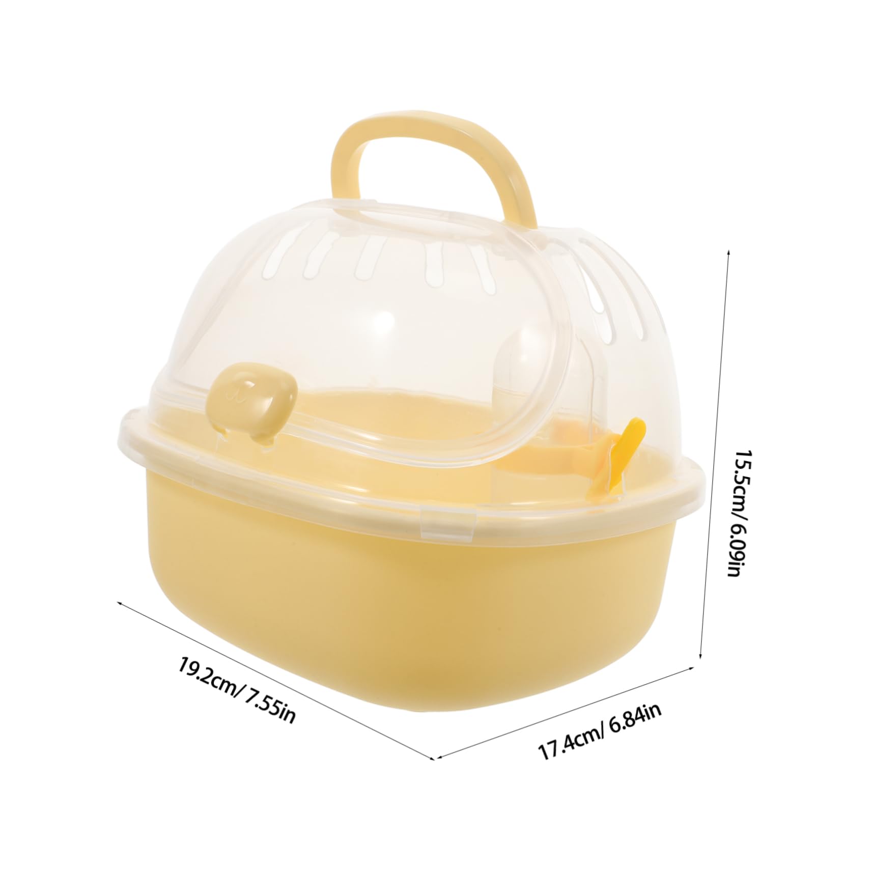 POPETPOP Half-View Hamster Carrier Compact Small Pet Travel Carrier Comfortable Home for Rats Stylish Design